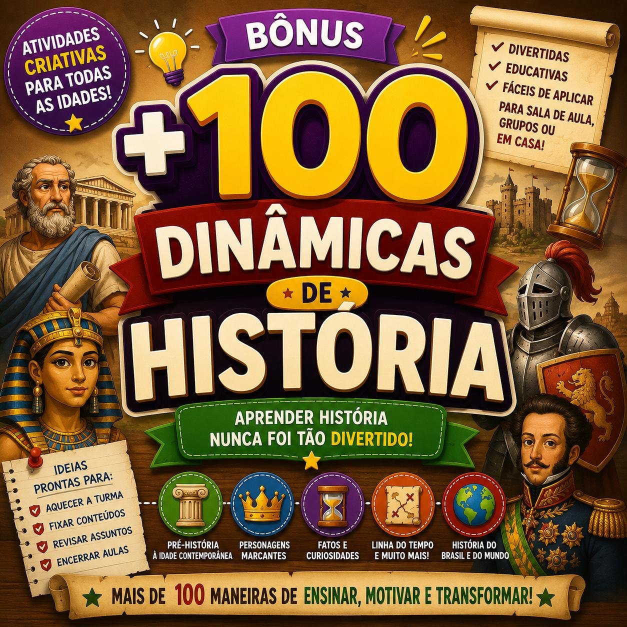 Capa do bônus +100 Dinâmicas de História